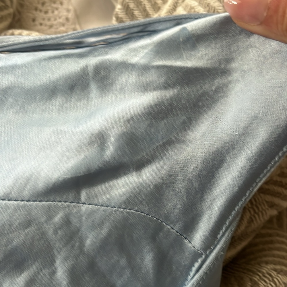 Meshki Yvette Slip Maxi Dress With Asymmetrical Hem - Cornflower Blue Small - Picture 10 of 10